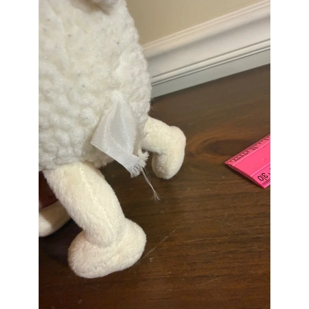 Serta Counting Sheep 7 Plush Advertising Character White Blue Medallion 8 inch